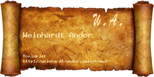 Weinhardt Andor névjegykártya
