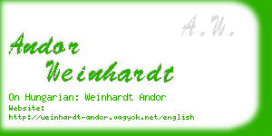 andor weinhardt business card